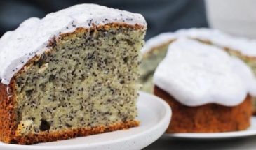 Творожный кекс с маком