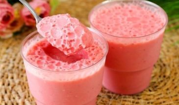 Клубничный десерт с желатином