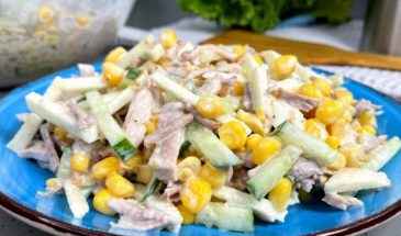 Ем и не поправляюсь. Салат «Разгрузочный»: всего 4 продукта в составе. Простой рецепт без сыра и майонеза