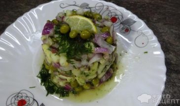 Рецепт: Салат быстрый с селедкой — Быстрый , простой и вкусный салат.