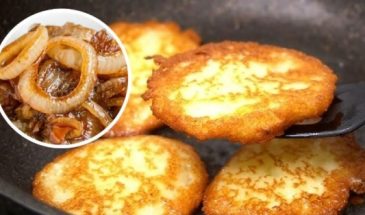 Запеченные драники с луком