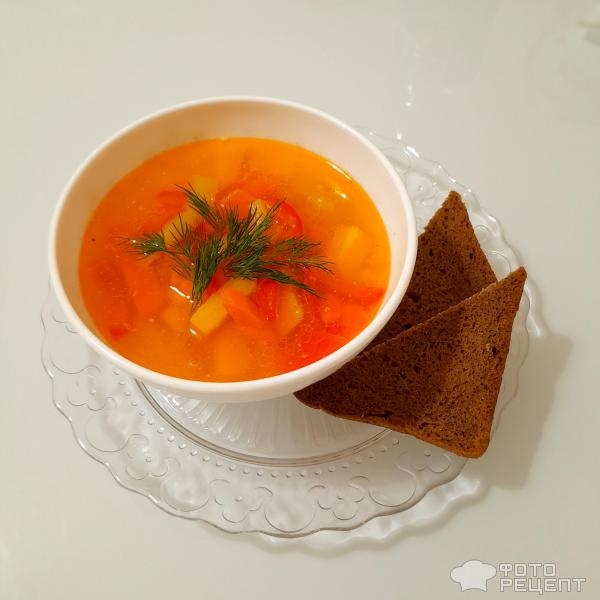 Рецепт: Диетический суп — Лёгкий, быстрый диетический суп. Суп из батата.