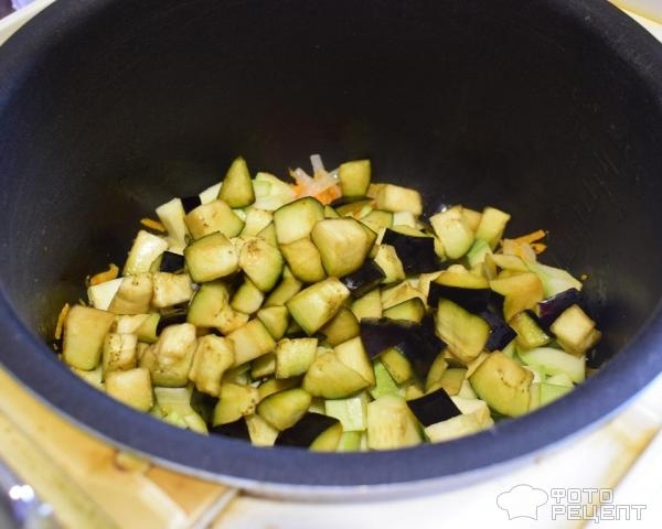 Рецепт: Овощное рагу с баклажанами и кабачками - в мультиварке