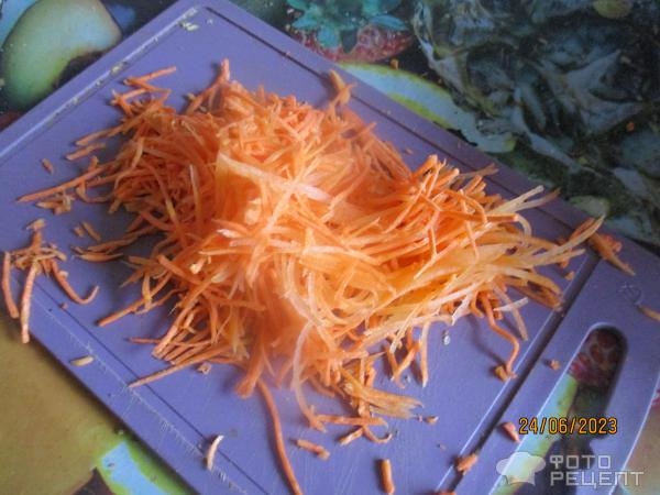 Рецепт: Кабачки с морковью по-корейски - остренькая пикантная закуска