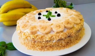 Банановый торт с маскарпоне