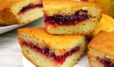 Вкусный пирог с вареньем