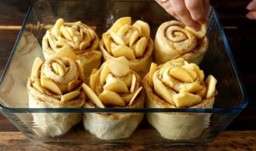 Синнабоны с яблоком и корицей