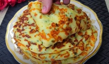 Беру 1 стакан кефира и 10 минут. Мягкие и нежные сырные лепешки с луком: изумительно вкусно