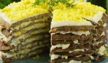 Печеночный торт из говяжьей печени классический