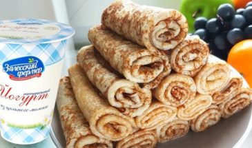 Заварные блины на йогурте