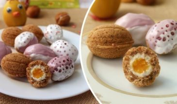 Домашнее пасхальное печенье «Орешки-крашенки»