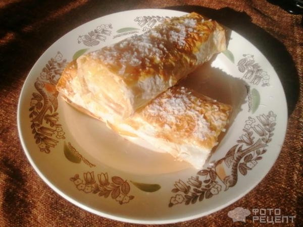 Рецепт: Легкий штрудель из лаваша — с творожным сыром