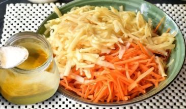 Салат с яблоком и морковью