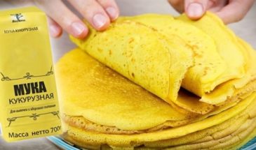 Кукурузные блины на молоке
