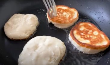 Пышные оладьи, как пончики с яблоками. Готовлю на кефире за 5 минут