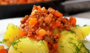Вкусно, даже через экран. Обалденный рецепт из фарша и картошки на обед или ужин