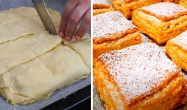 Слойки на кефире а-ля «Наполеон»