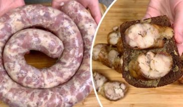 Колбаса из курицы в духовке