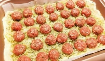 Пирог с капустой и фрикадельками