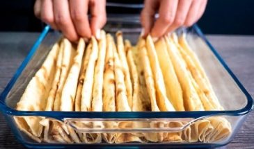 Ленивый пирог из лаваша с творогом