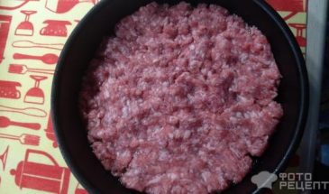 Рецепт: Мясо по-французски «Нежность» — с фаршем