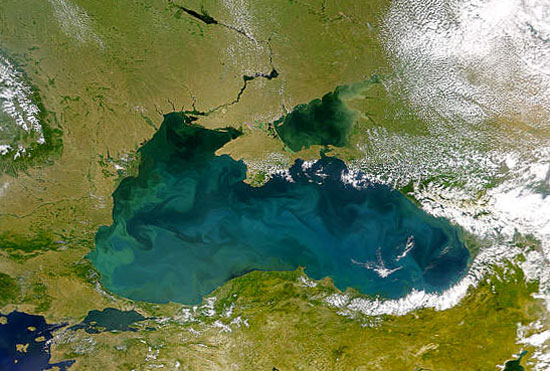 Чорное море, фото из Космоса