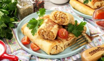 Блинчики с мясом, морковью и капустой