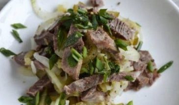 Салаты с говядиной