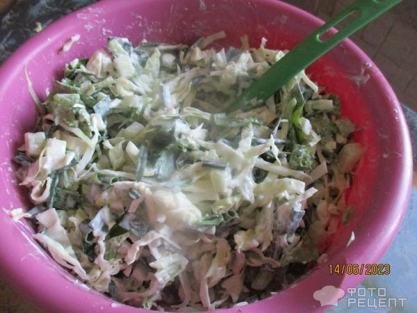 Рецепт: Салат из весенних овощей - с огорода
