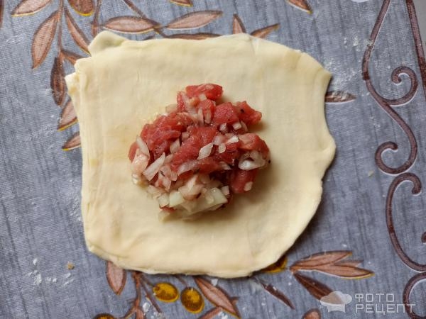 Рецепт: Самса квадратной формы - с мясной начинкой