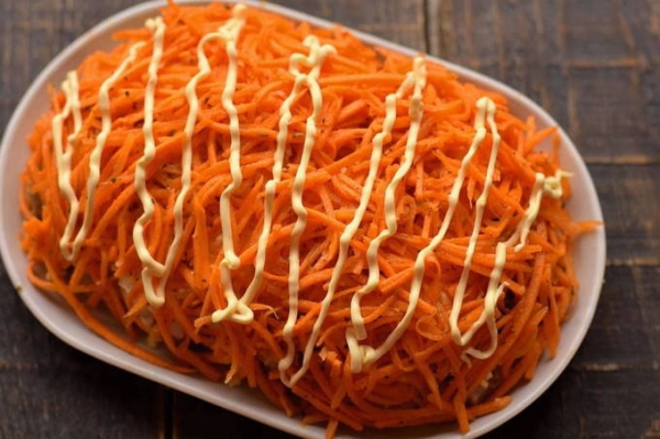 Салат с корейской морковью