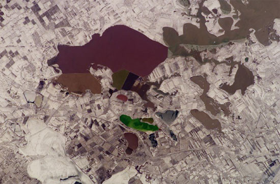 Северный Крым зимнее фото из космоса