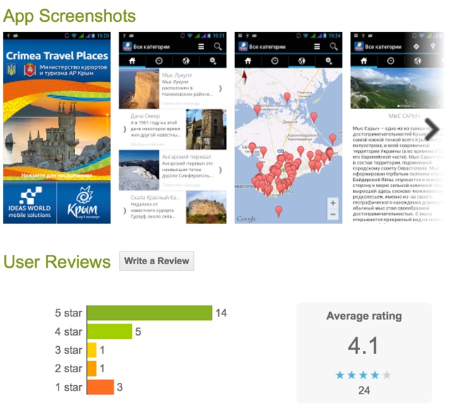 Crimea Travel Places — мобильный помощник для туристов