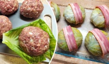 Капустные шарики с мясом в духовке