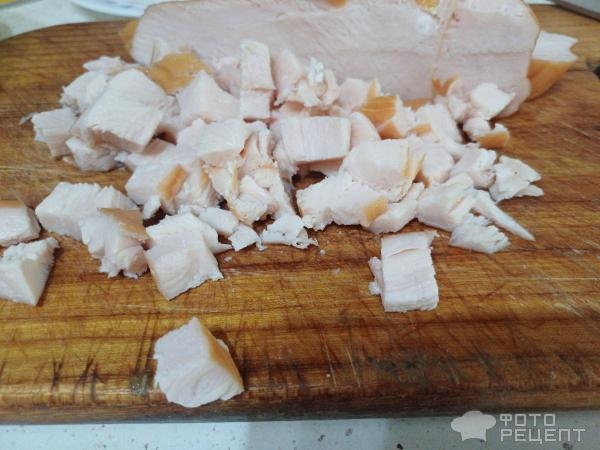 Рецепт: Салат из копченой курицы и ананаса - Готовлю с любовью.