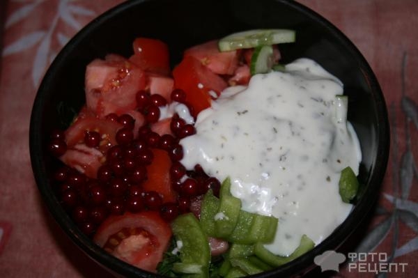 Рецепт: Летний овощной салат - Витаминный салат с пряной заправкой