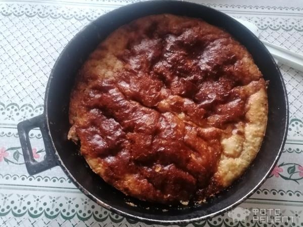 Рецепт: Творожно-яблочный пирог - с овсяными хлопьями