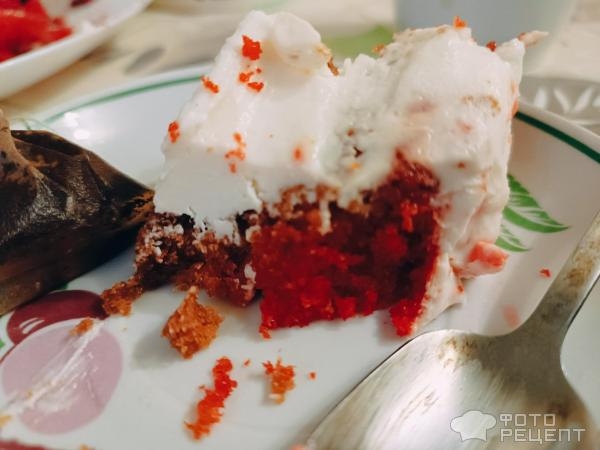 Рецепт: Сырный торт «Красный бархат» — Очень вкусный и красивый