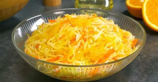Салат с апельсином и капустой