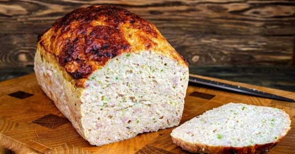 Мясной хлеб с кабачком в духовке