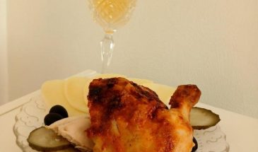 Рецепт: Цыпленок запеченный в сметанном соусе — В томатно-сметанном соусе, с приправой Maggi на второе для курочки