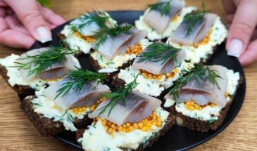 Закуска из селедки и хлеба с особой начинкой. 2 вкусных рецепта: хит праздничного стола