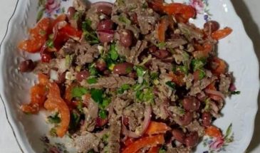 Рецепт: Салат с говядиной — К новогоднему столу