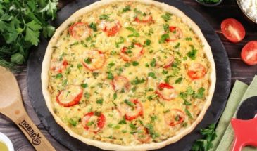 Деревенская пицца с творогом