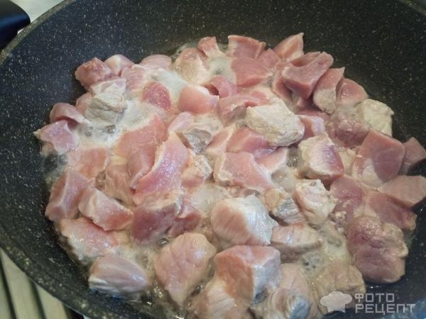 Рецепт: Гуляш из свинины - Просто и вкусно. С укропом.