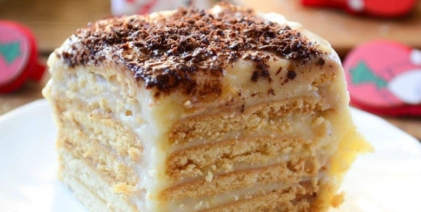 Банановый торт из печенья: рецепт вкусного и быстрого десерта без выпечки