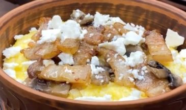 Банош с грибами и шкварками: рецепт сытного блюда для всей семьи