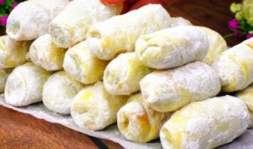 Песочные трубочки с орехами