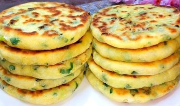 Вкусные лепешки с начинкой к чаю. Тесто на кефире, готовлю на сковороде: просто и сытно