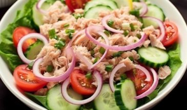 15 минут – и готово: фантастический салат с консервированным тунцом и домашним майонезом